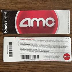 AMC Movie Black Tickets (5 Tickets)