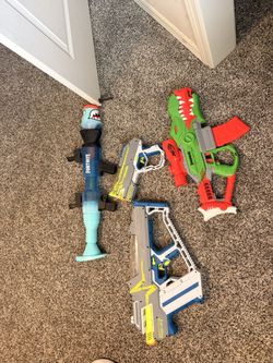 Nerf Guns And Hexalator Construction Set