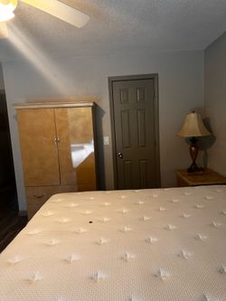 King mattress set with frame