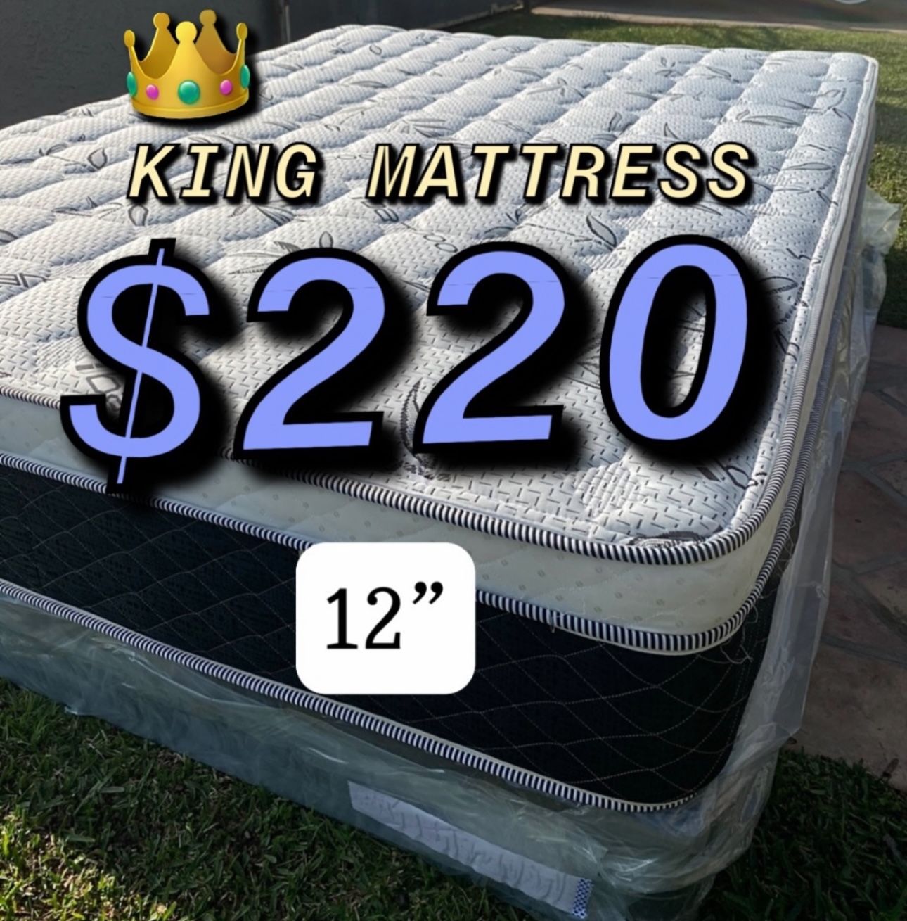 New King Mattress Only $220
