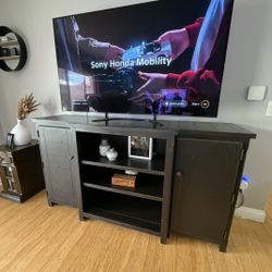 Modern Farmhouse TV Console - 64” Wide – Storage Cabinets