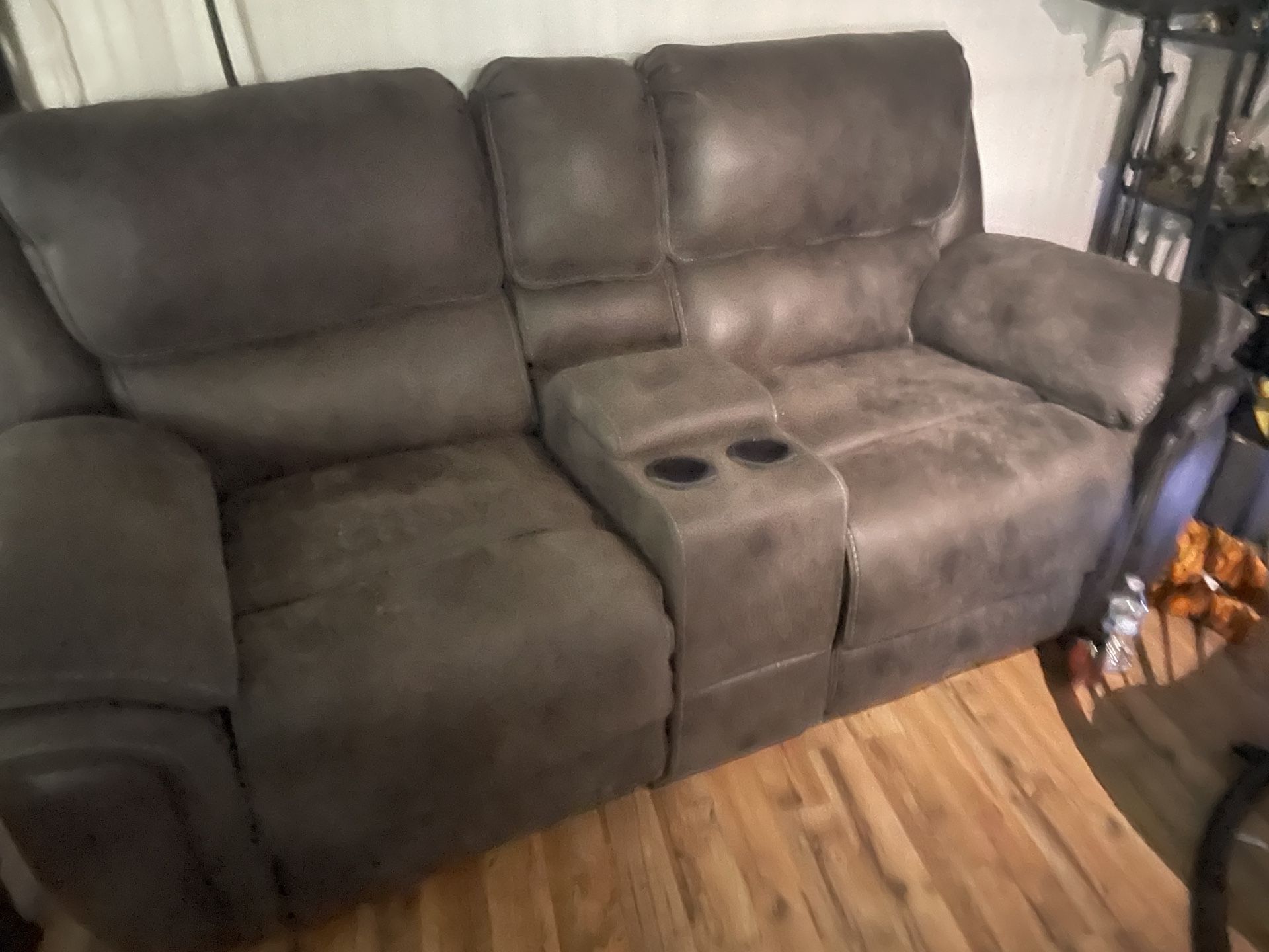 Pleather Loveseat Recline
