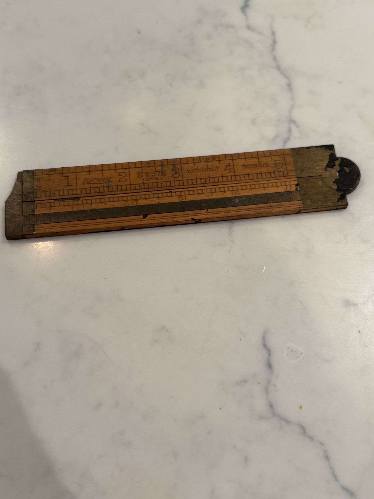 Lufkin wooden folding ruler, vintage