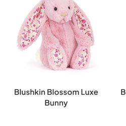 Blushkin Blossom Luxe Bunny Pink Jellycat