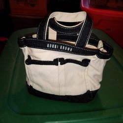 Bobby Brown White Black Canvas Bag