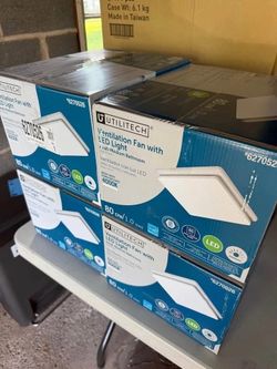 Utilitech Utilitech 1.0-Sone 80-CFM White Decorative Lighted Bathroom Fan