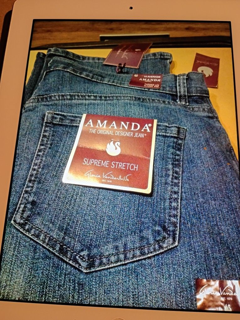 ANANDA ORIGINAL DESIGNER JEAN SUPREME STRETCH SIZE 14 AVERAGE