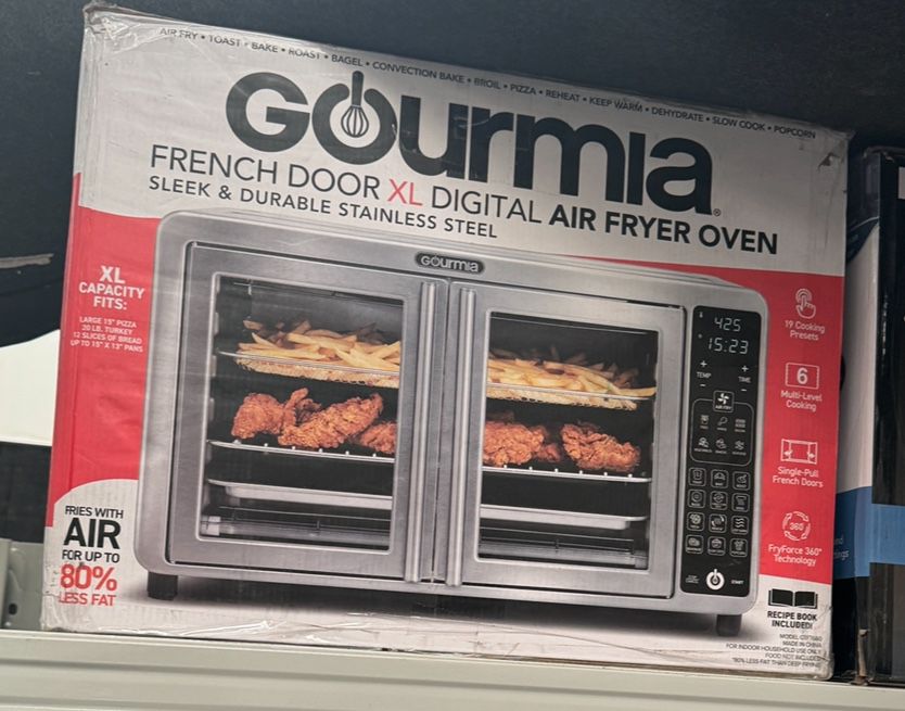  Gourmia 43L XL Digital Countertop Oven with Single-Pull French Doors