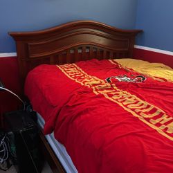 Solid Wood Bed Frame $75 Or Best Offer