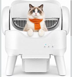 Self Cleaning Litter Box No-App Required, Automatic Litter Box for Cats Smart Electric Auto Cleaning Litter Box with Litter Mat & 2 Litter Bags, Ideal