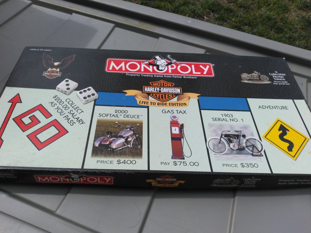 Harley Davidson Monopoly board game