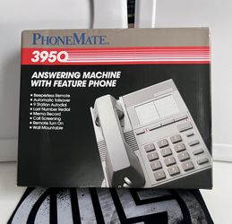 1990 PHONEMATE 3950 Answering Machine Memo Record Landline Phone-New/Open Box-