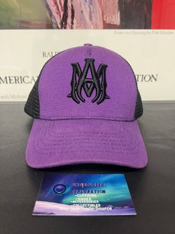 Amiri MA logo purple cap