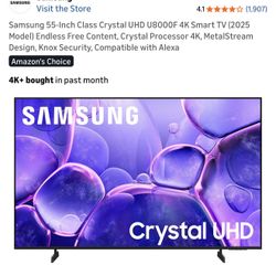 Brand New DAMAGED/CRACK SAMSUNG U8000F 55 Inch