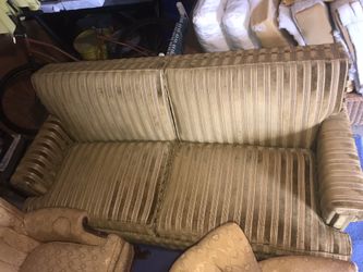 Vintage Velvet Stripe Sofa