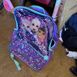 BRAND NED BACK PACK CAN RAKE WITH SCOOTER THAT MATCHES 