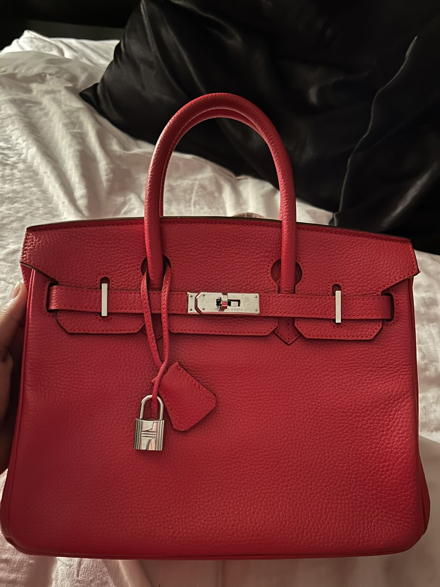 Hermes Birkin 30 Handbag In Togo With Palladium Hardware