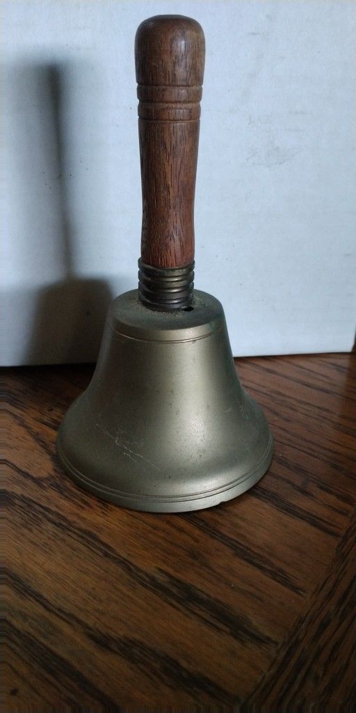 Antique Brass School Teacher Hand Bell