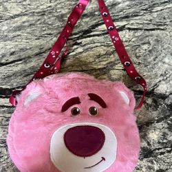 Pink bear purse