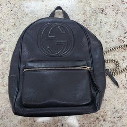 Gucci Soho Backpack With Chain Straps 