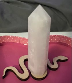 Large Rose Quartz Crystal Tower Point