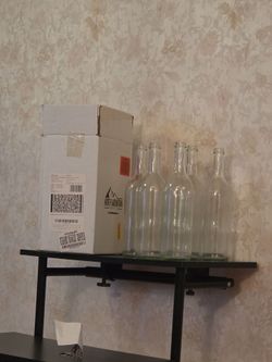 Clear 750ML, 6pc, wine bottles