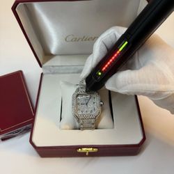 Cartier Santos XL 40mm Custom Diamond Watch 