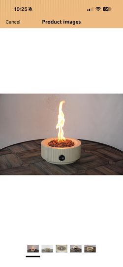 13" Tabletop Propane Gas Fire Pit with Lava Rocks