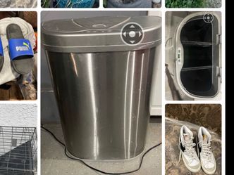 Stainless steel trash can 3 comportment used once