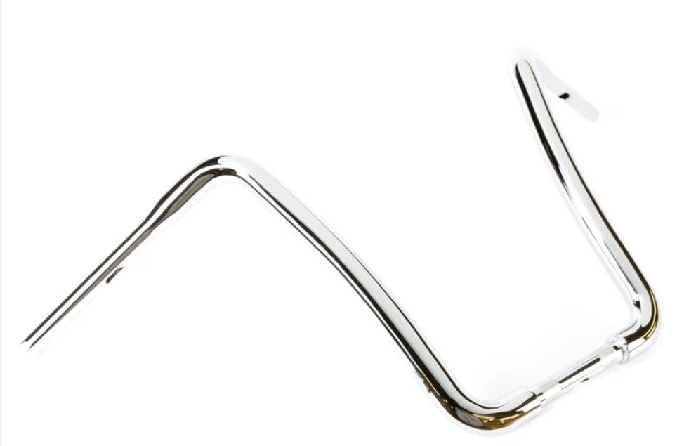 Factory 47 Vicla Handlebars 16" (Throttle By Wire) And Gorilla Grabber Upper Clamp (Chrome) And Burley Brand Cable Kit