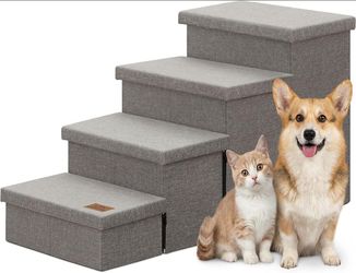 Dog Stairs with Storage 23" H, 4-Step