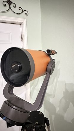 Vintage 1980 Celestron C8 Telescope Orange Tube 2000mm F/10 with Extras