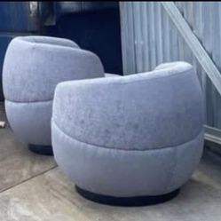 Blue Swivel Chairs 