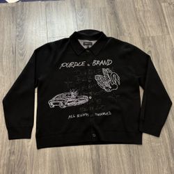 Purple Brand Embellished Collar Cardigan 
