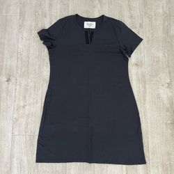 Nautica Sleepwear Women's Short Sleeve Black Knit Nightgown Sleepshirt, M