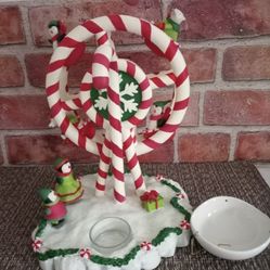 Rare Yankee Candle Candy Cane Ferris Wheel Tart Warmer