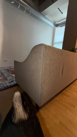 EXCELLENT CONDITION- BEIGE TUFTED COUCH