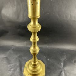 Antique Georgian Style Brass Candle Taper Holder 13”