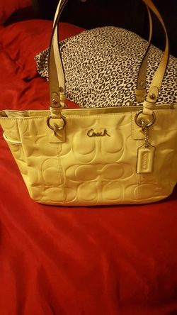 Cream Coach Purse