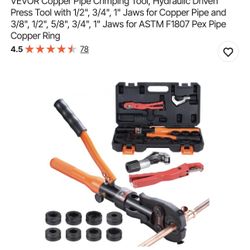  Copper Pipe Crimping Tool, Hydraulic Driven Press Tool 