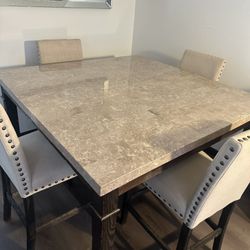 Dining Set Marble 