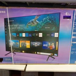 65" Screen Led Smart 4k By Samsung Crystal. 1 Year Warranty