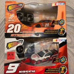 Vintage Two Front Runner NASCAR Remote Control Race Cars 