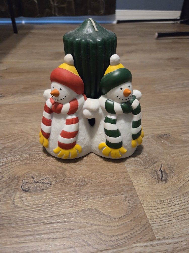 Snowman Candle Holder