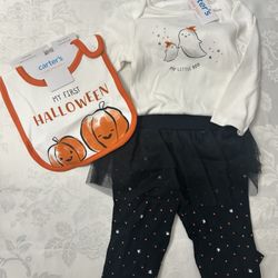 Halloween Clothes For baby with bib 