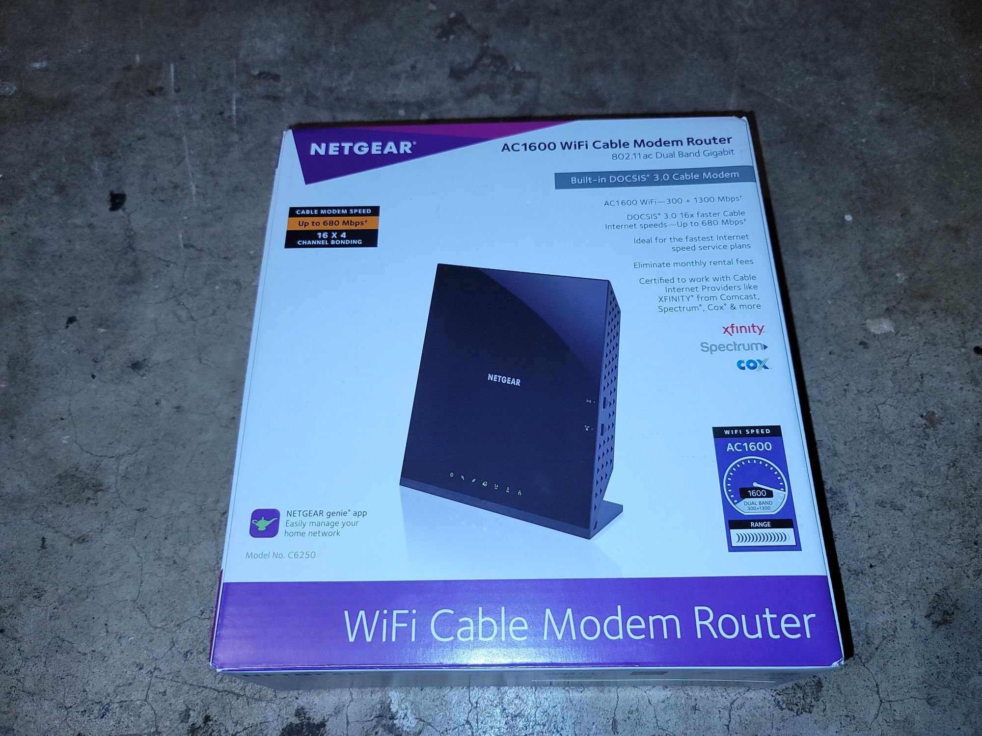 Netgear AC1600 wifi cable modem router