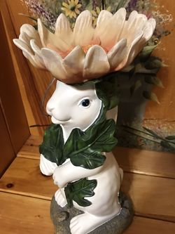 Ceramic Spring Easter Bunny