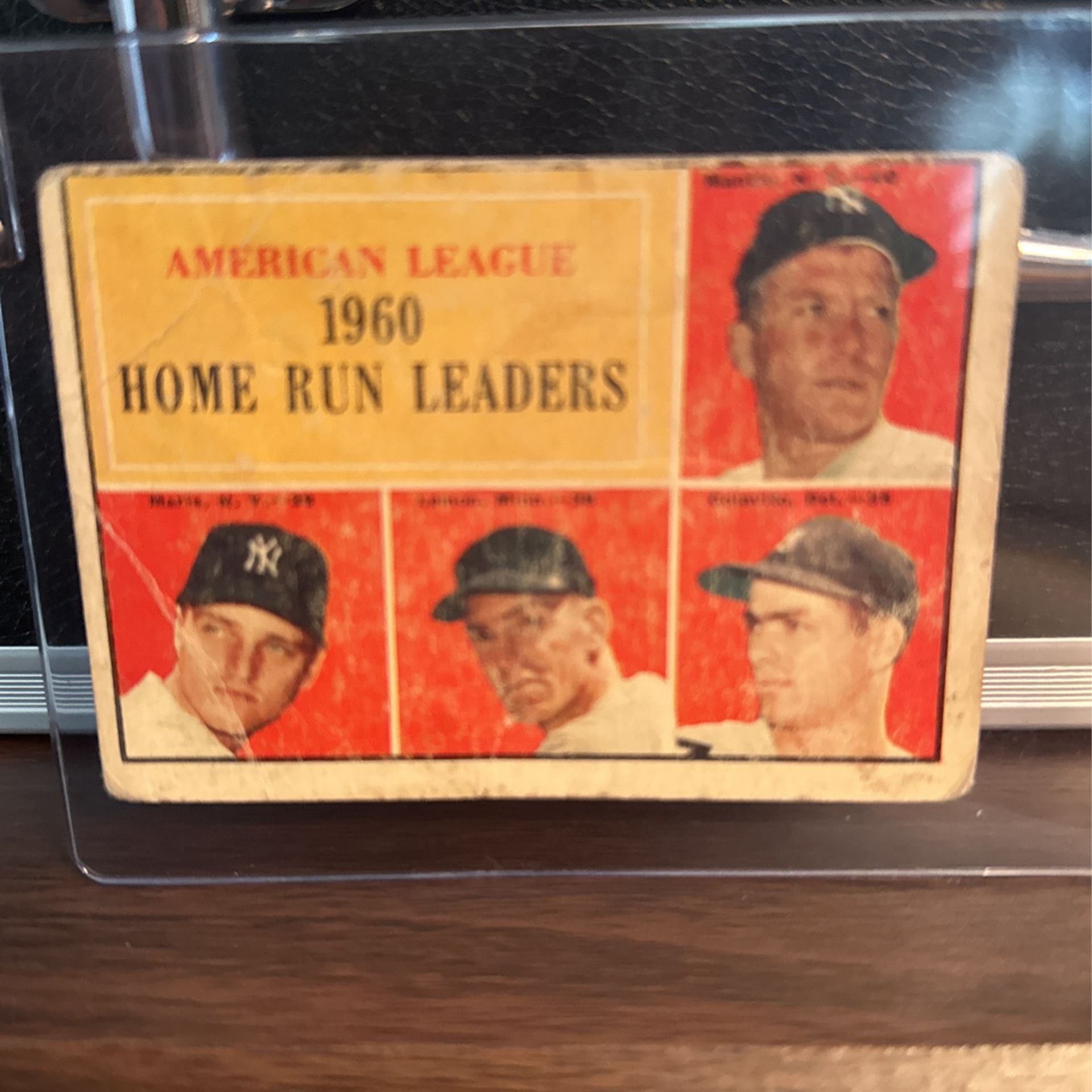 Topps 1960 American League Leaders Mantle, Maris,Lemon, Colavito