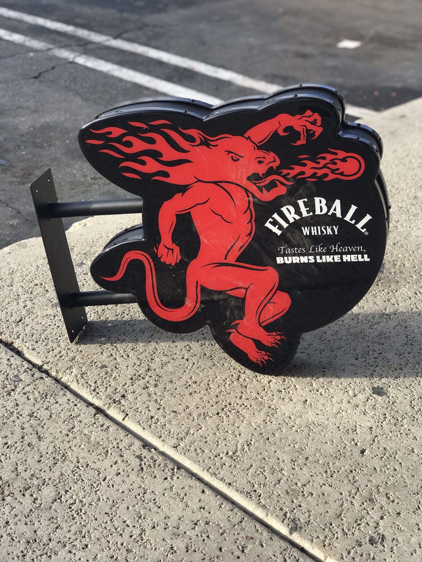 Fireball garage bar sign