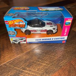 Hot Wheels 2023 Nissan Z Custom white & red toy car (New In Box)